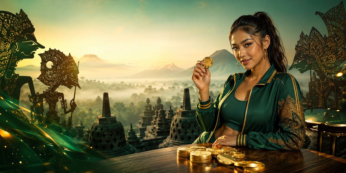 Model menampilkan informasi bonus deposit eksklusif platform jakajitu Indonesia